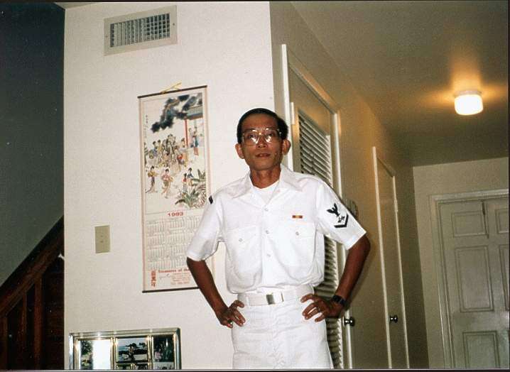 Petty Officer Le in his government two bedroom town house in Key West, FL