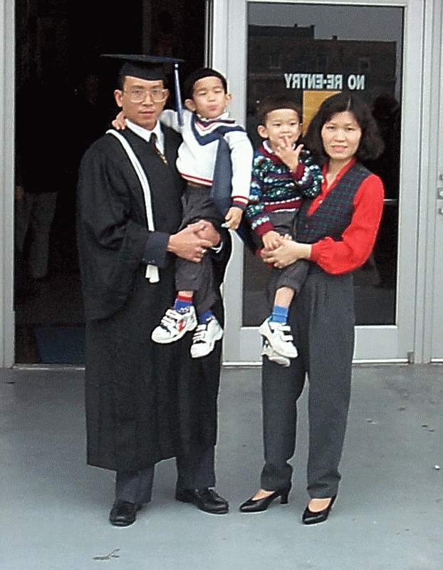 my fanily at my graduation in 12/1998